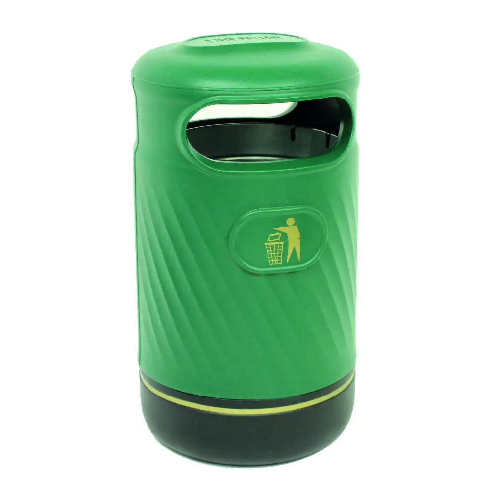 Outdoor hooded top litter bin