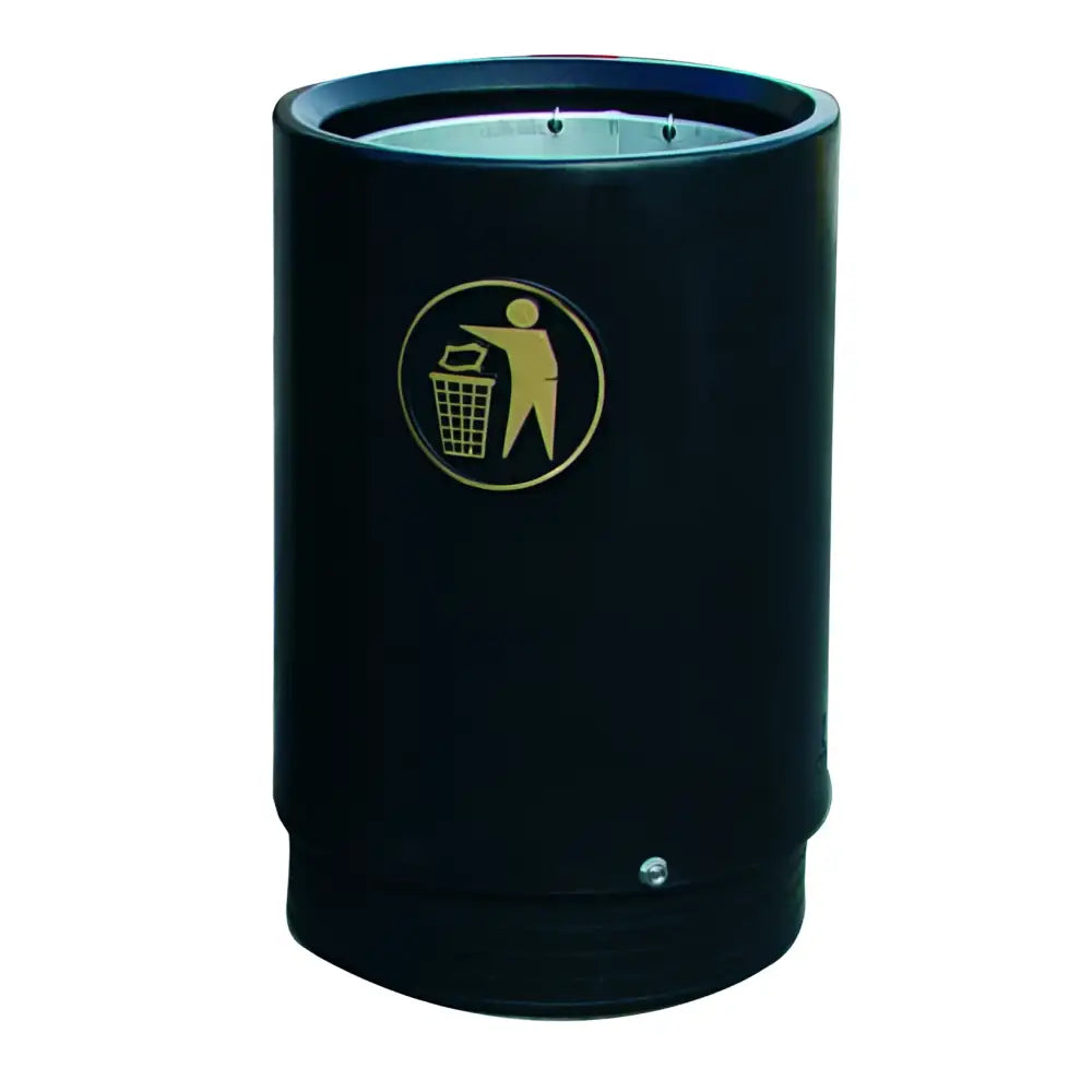 Outdoor hooded top litter bin