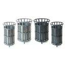 Outdoor open top steel bins