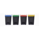 Pedal bins with coloured lids