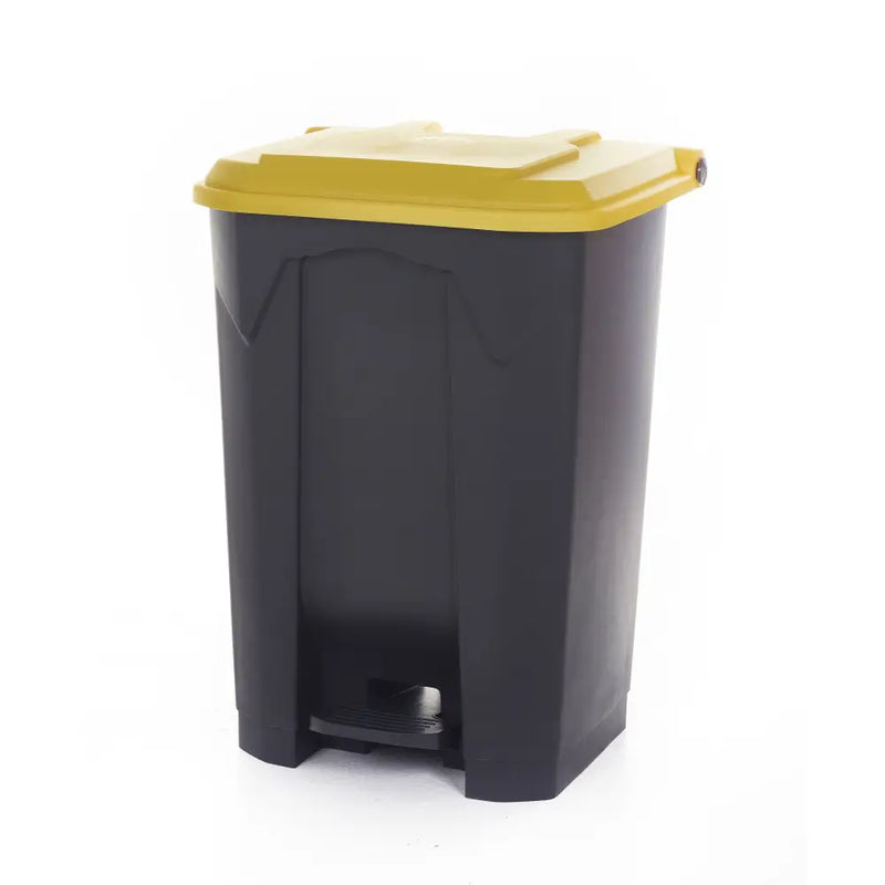 Pedal bins with coloured lids