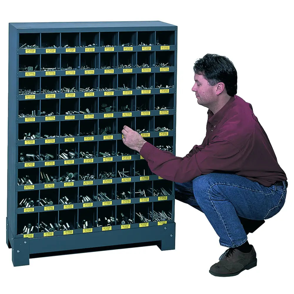 Pigeon hole storage bins
