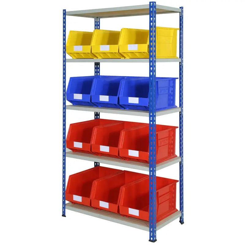 Plastic bin shelving