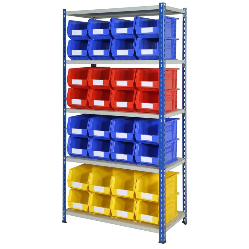 Plastic bin shelving