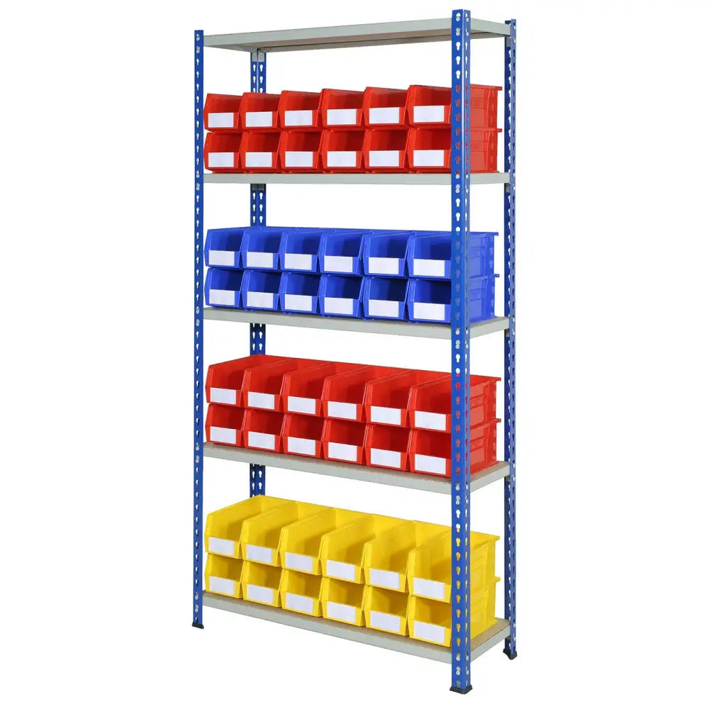 Plastic bin shelving