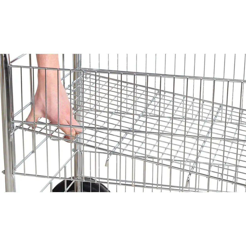 Premium chrome plated wire tray trolley