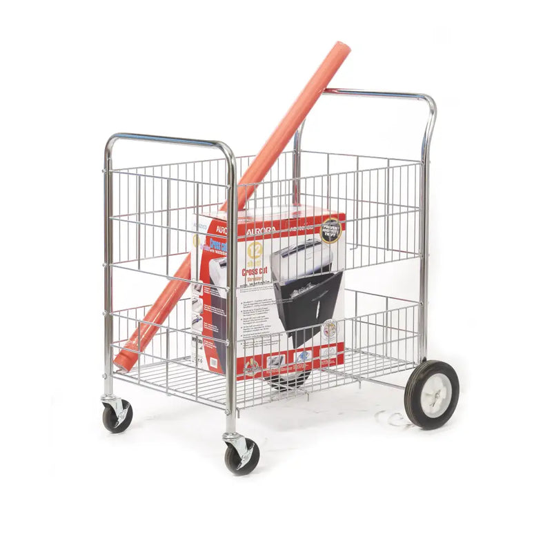 Premium chrome plated wire tray trolley