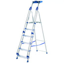 Professional aluminium folding steps with tool tray