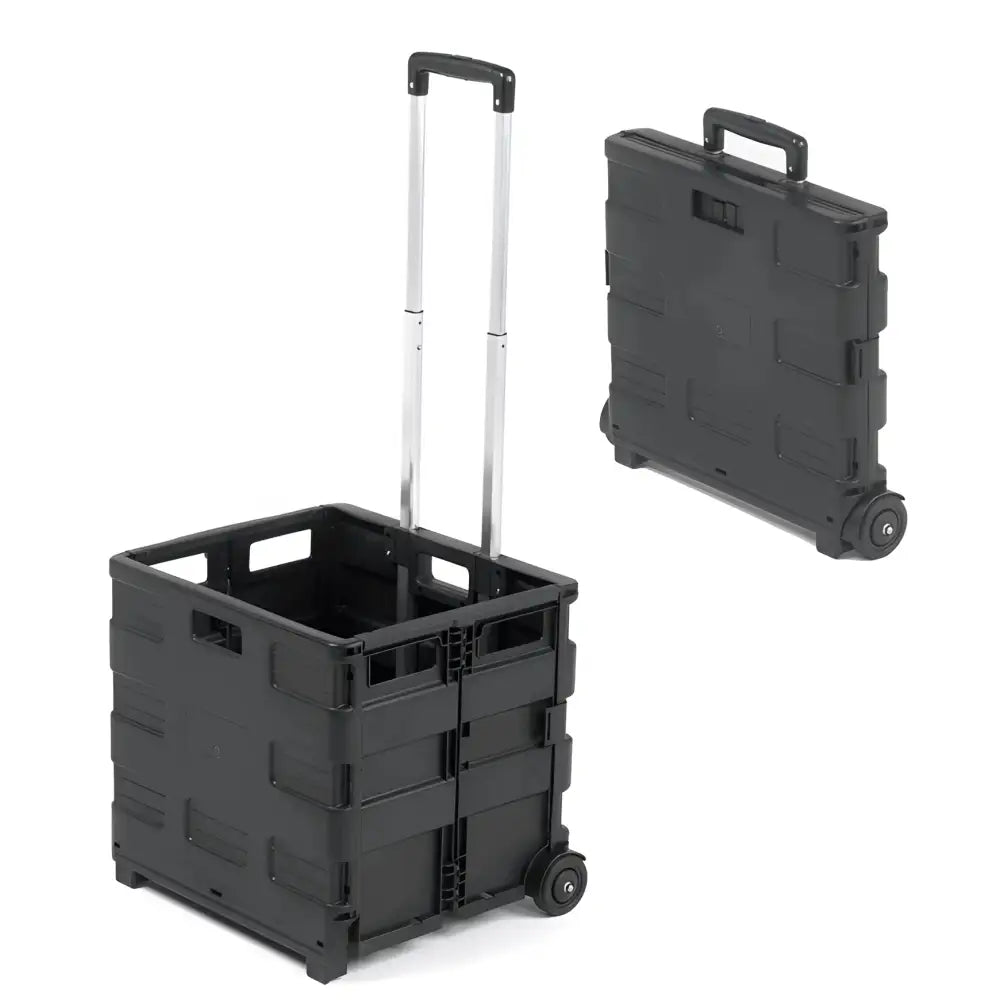 Proplaz folding box truck in black with wheels and telescopic handle