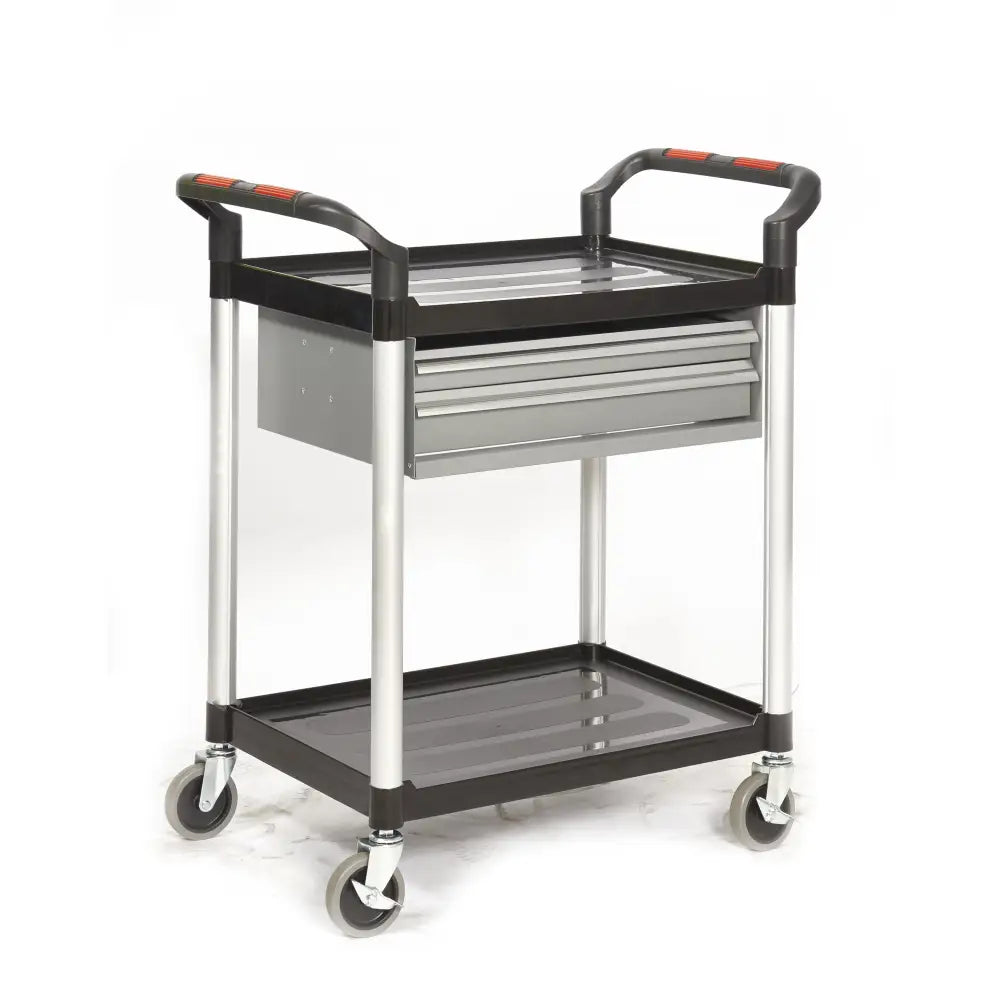 Proplaz shelf trolley - steel drawers