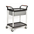 Proplaz shelf trolley - steel drawers