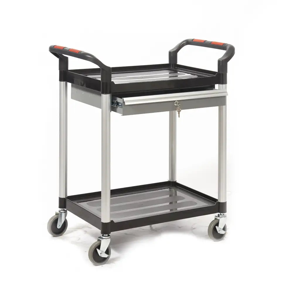 Proplaz shelf trolley - steel drawers