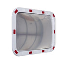Rectangular traffic mirrors with reflective edges