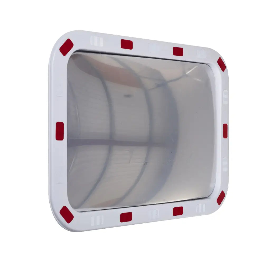 Rectangular traffic mirrors with reflective edges