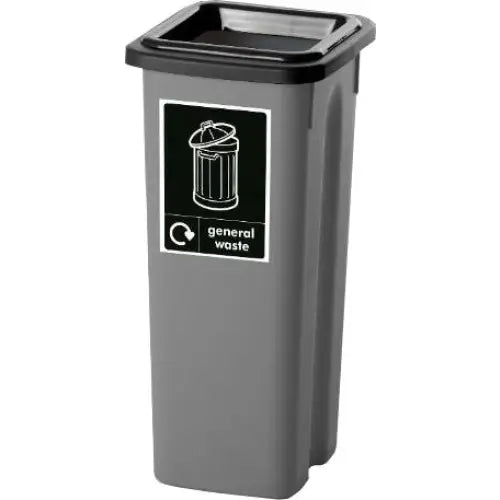 Recycling bins with coloured lids