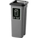 Recycling bins with coloured lids