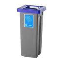 Recycling bins with coloured lids