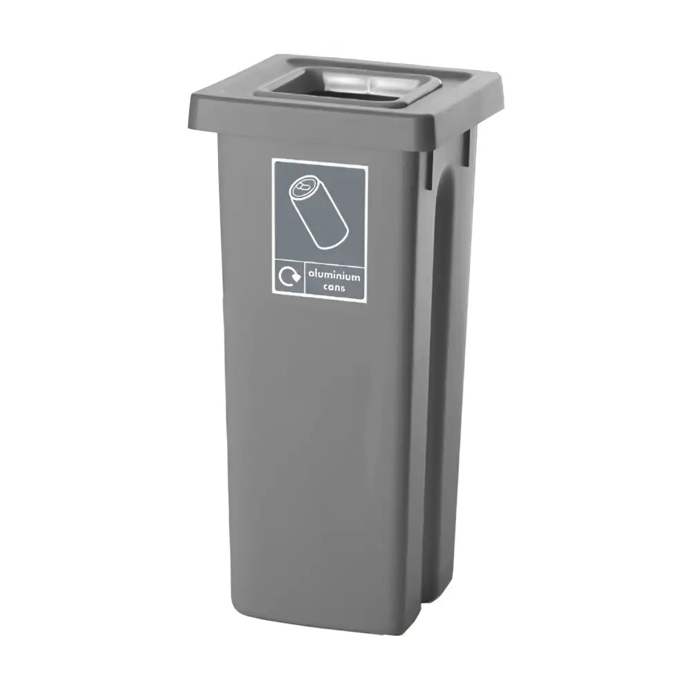 Recycling bins with coloured lids