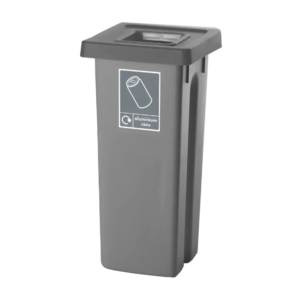 Recycling bins with coloured lids