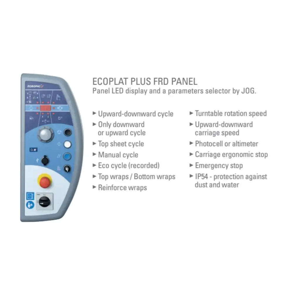 Robopac ecoplat plus frd semi-automatic pallet wrapping machine