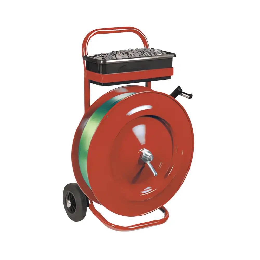 Safeguard strapping dispenser trolley for pet on a 406mm core