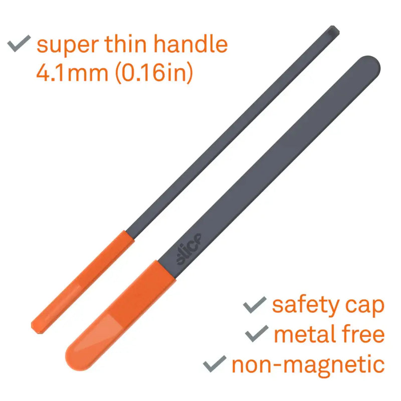 Scalpel with replaceable ceramic blade by slice