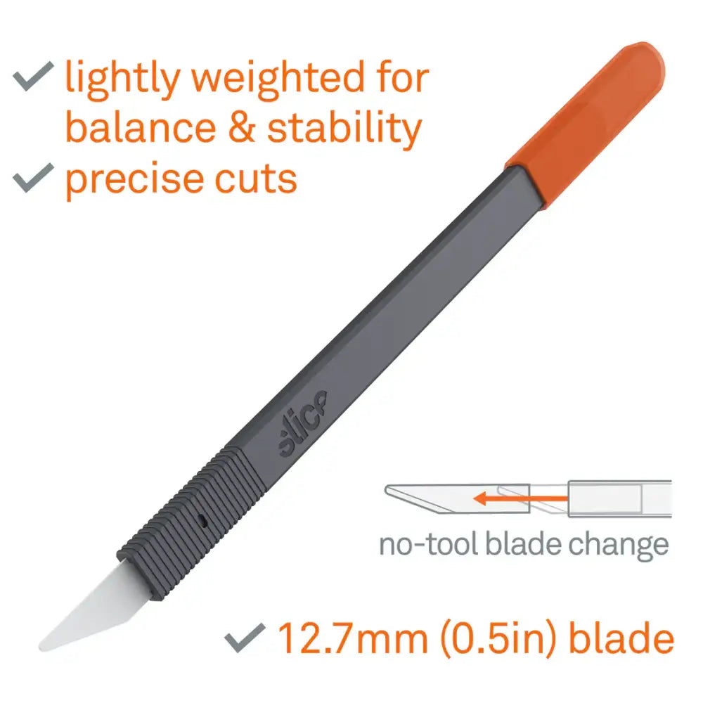 Scalpel with replaceable ceramic blade by slice