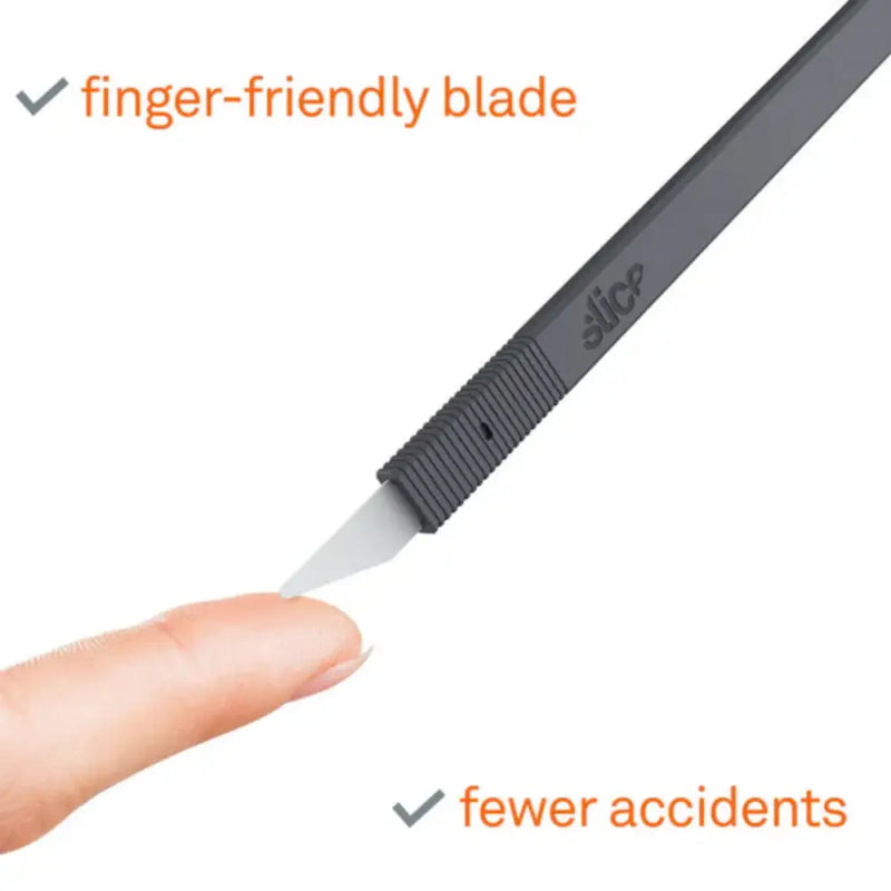 Scalpel with replaceable ceramic blade by slice