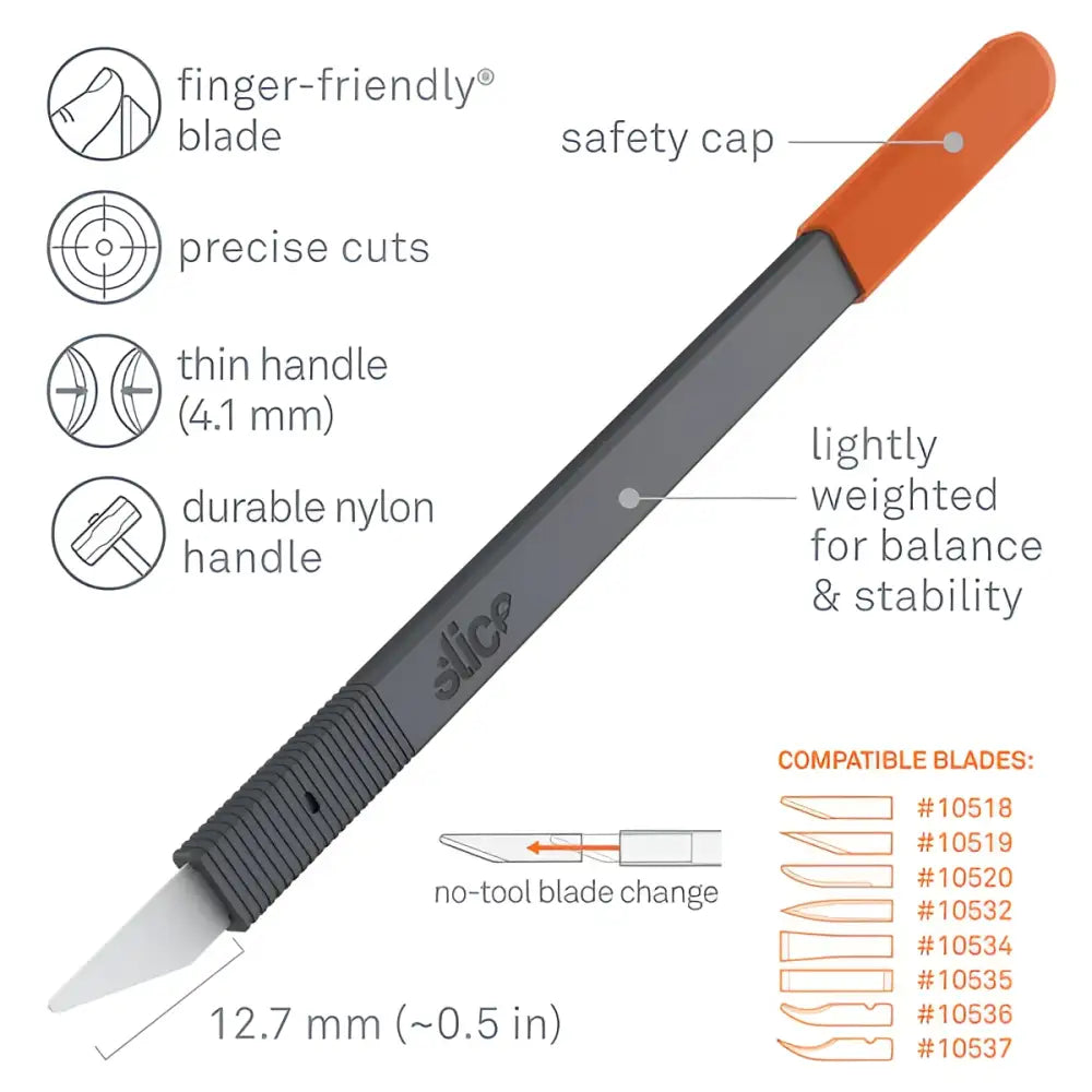 Scalpel with replaceable ceramic blade by slice x 12