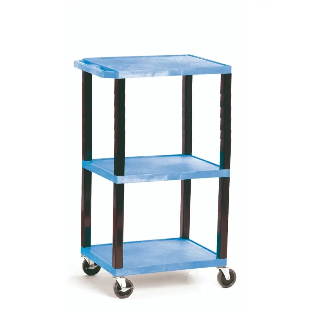 Service trolley with coloured shelves