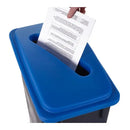 Set of 3 65l plastic recycling bins