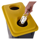 Set of 3 65l plastic recycling bins