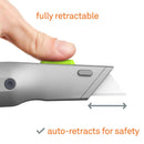 Slice auto-retractable metal body warehouse utility knife x 12