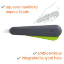 Slice auto-retractable squeeze-trigger utility knife