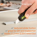 Slice auto-retractable utility knife rounded tip blade