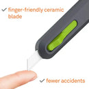Slice auto-retractable utility knife rounded tip blade