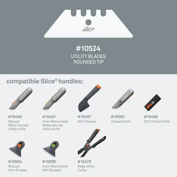 Slice rounded tip ceramic utility blades x 2