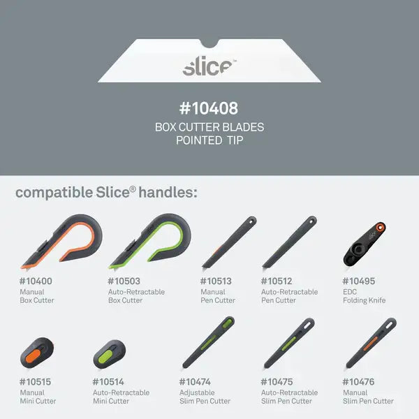 Spare slice pointed tip blades pack of 4