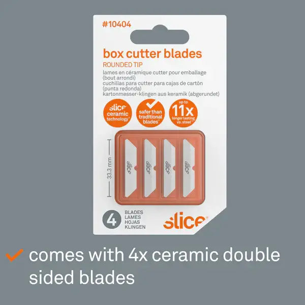 Spare slice rounded tip blades pack of 4