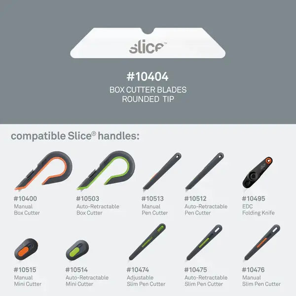 Spare slice rounded tip blades pack of 4