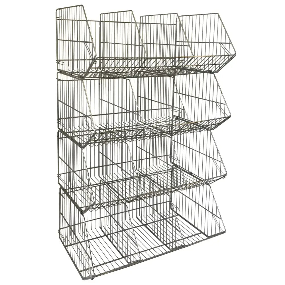 Stacking display baskets