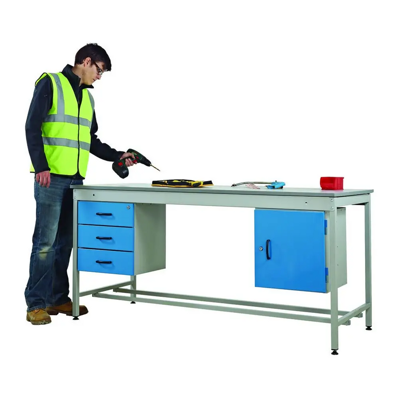 Taurus Utility Workbench with Triple Drawer & Cupboard Get Me Packaging