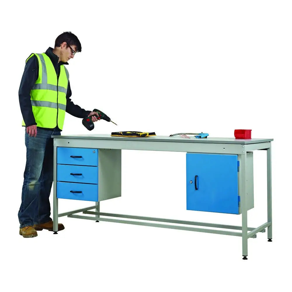 Taurus utility workbench with triple drawer & cupboard