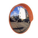 Traffic mirror with hoods