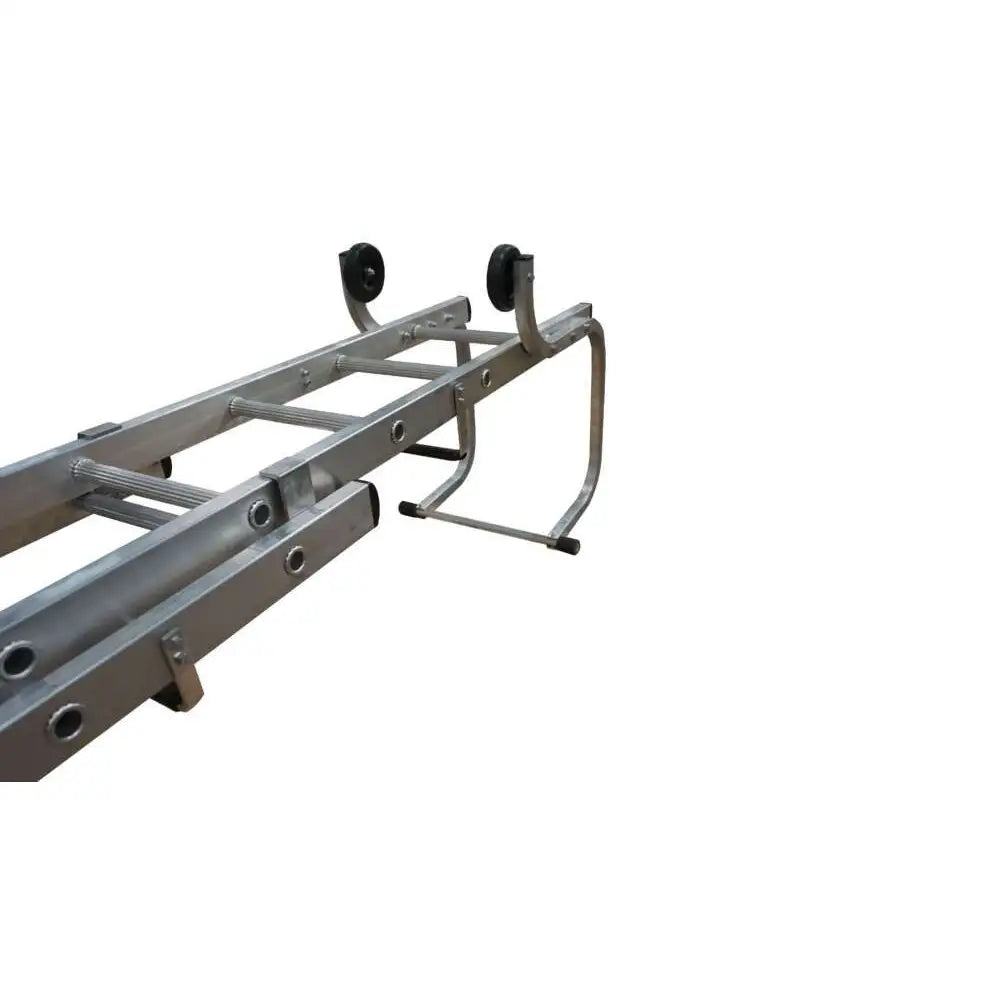 Two section push up roof ladders