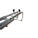 Two section push up roof ladders