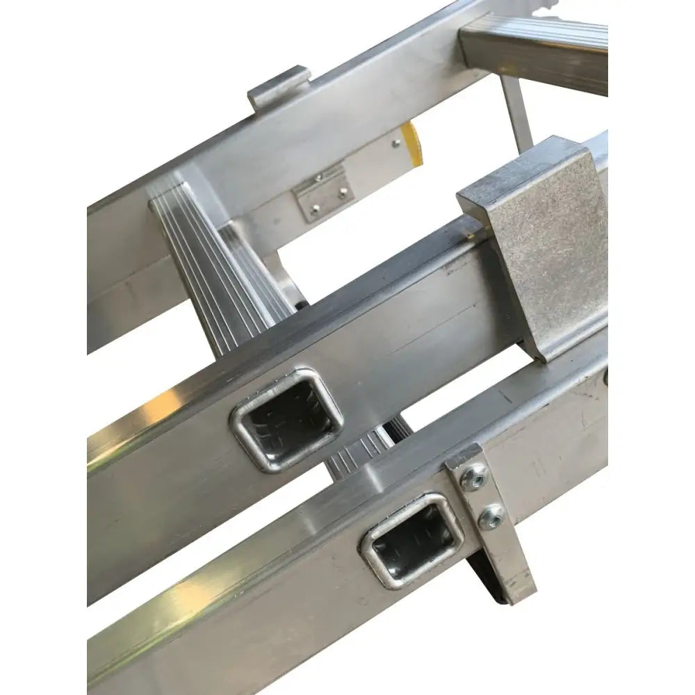 Two section push up roof ladders