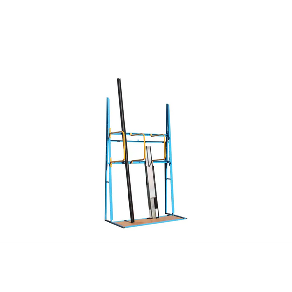 Vertical storage rack with hoops