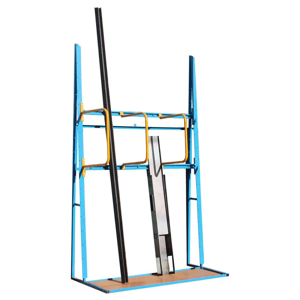 Vertical storage rack with hoops