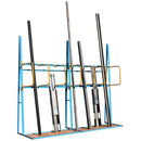 Vertical storage rack with hoops